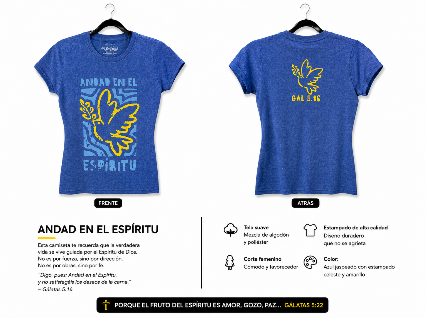 Playera Andad En El Espiritu